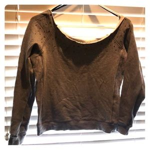 Bebe Off the shoulder sweatshirt.